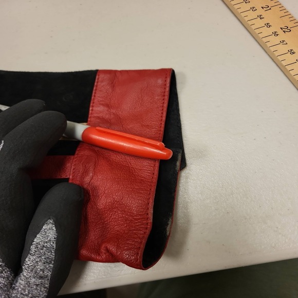 Ashley Stewart Womens Jacket Size‎ 22 Black Suede Leather Stripe Detail Moto - Picture 7 of 16